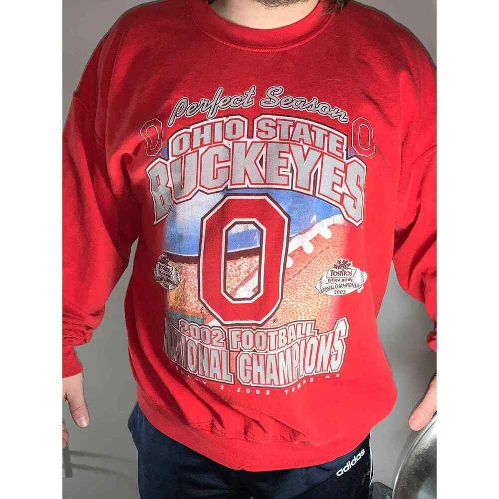 Vinatge Y2k Osu Buckeyes Pullover Sweater  Mens Size XL